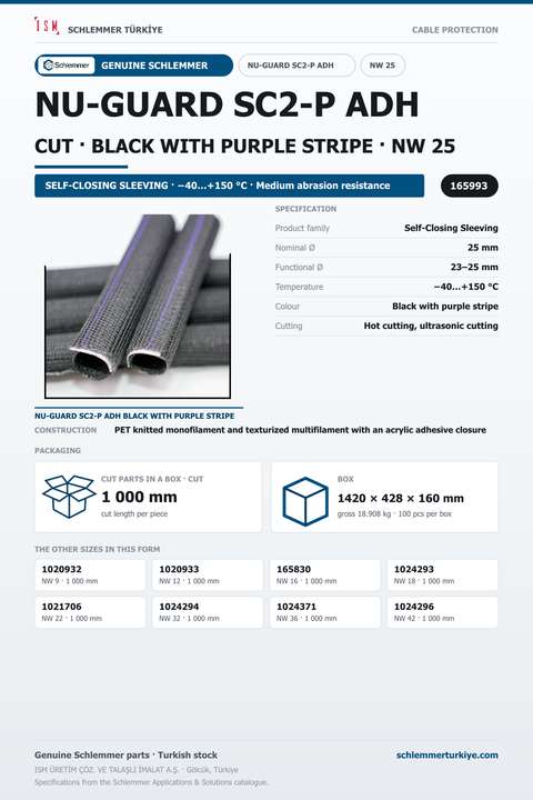NU-GUARD SC2-P ADH BKPU 25X1000 (15/-15)