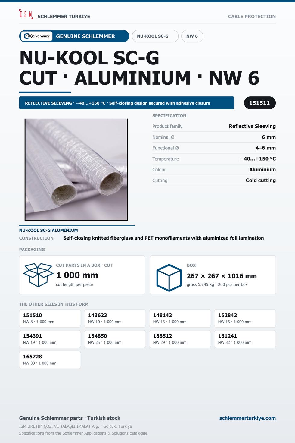 NU-KOOL SC-G ALNO 06X1000 (15/-15)