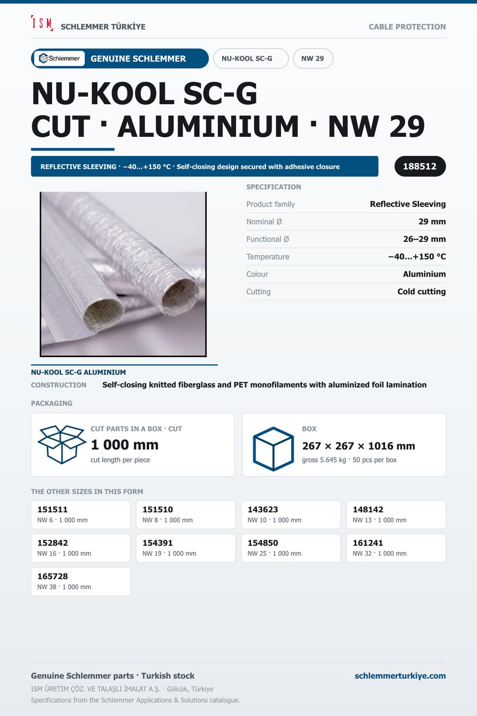 NU-KOOL SC-G ALNO 29X1000 (15/-15)