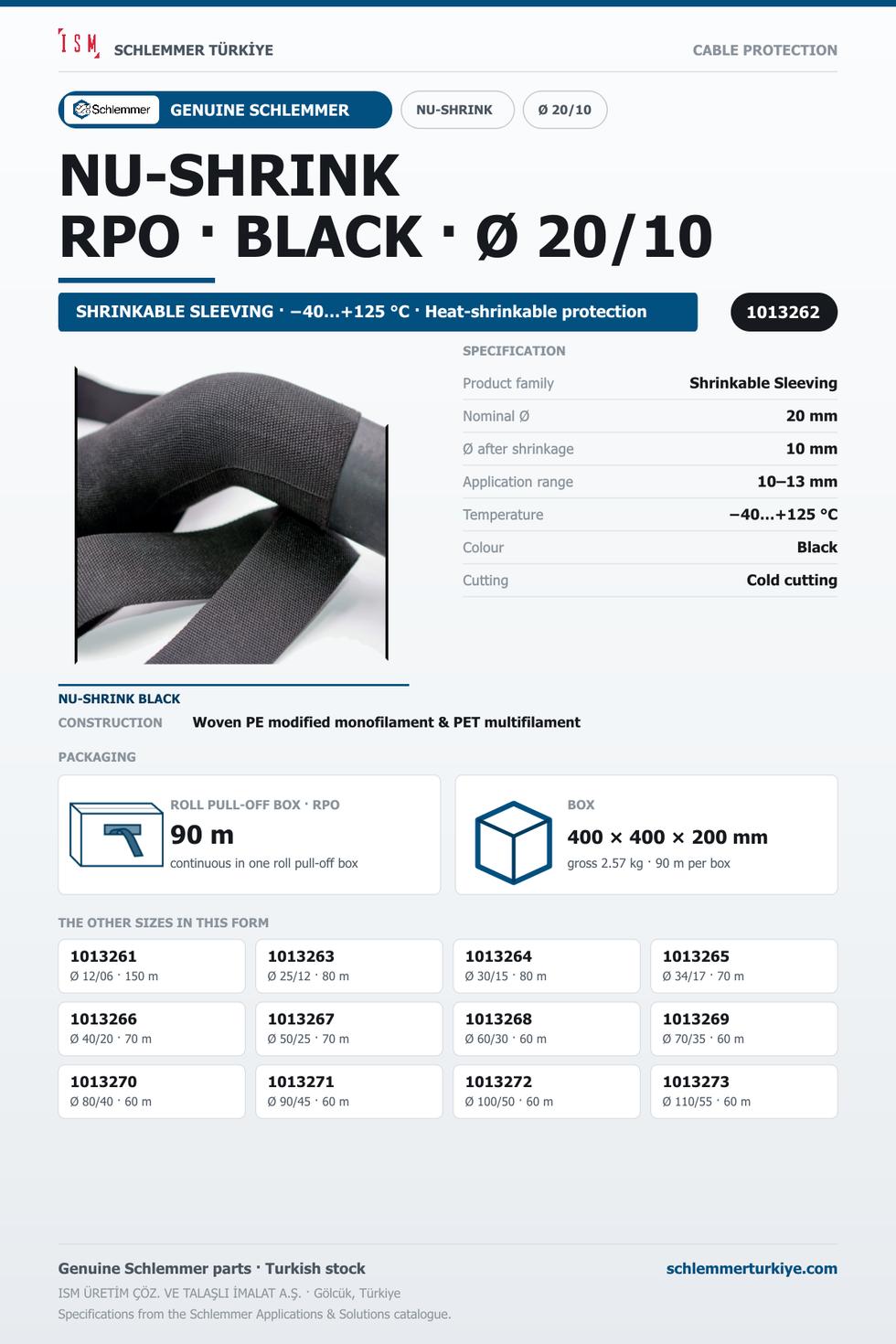 NU-SHRINK BKNO 20/10 RPO 90M