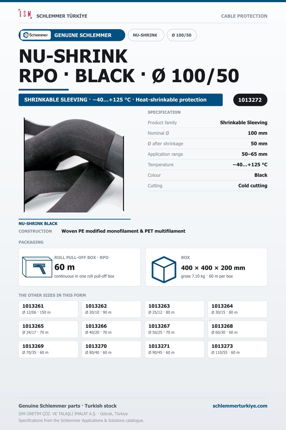 NU-SHRINK BKNO 100/50 RPO 60M