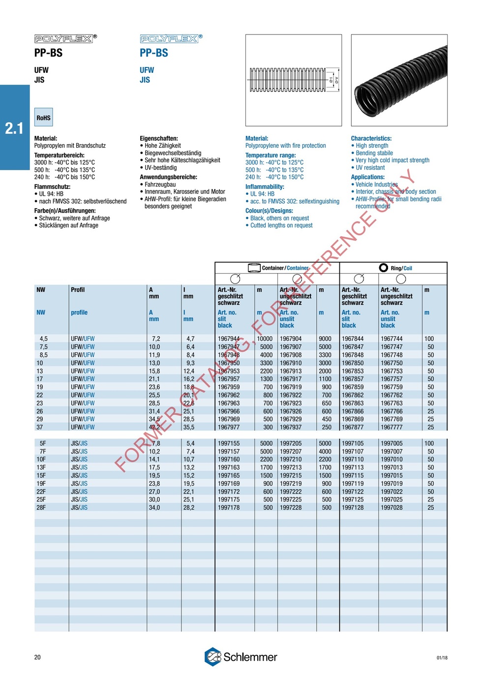 POLYFLEX NW10 UFW NONSLIT PP BS RLX 50 Meters