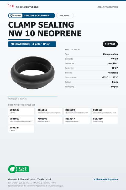 CLAMP SEALING NW 10 NEOPRENE