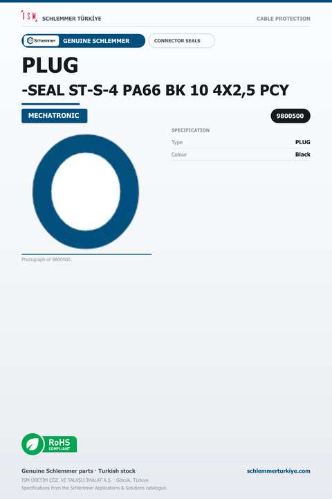 PLUG-SEAL ST-S-4 PA66 BK 10 4X2,5 PCY