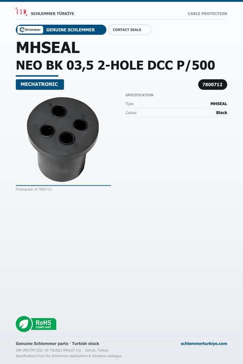 MHSEAL NEO BK 03,5 2-HOLE DCC P/500