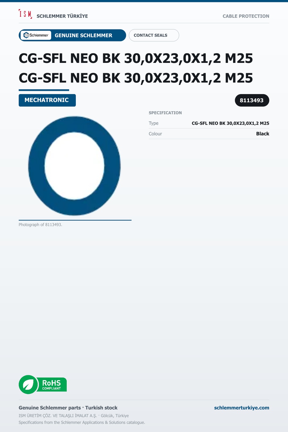 CG-SFL NEO BK 30,0X23,0X1,2 M25