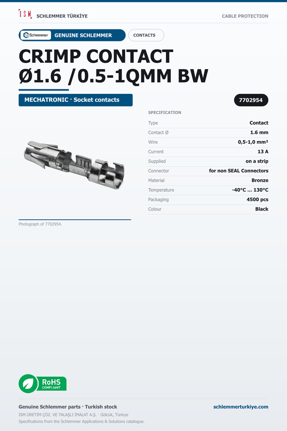 CRIMP CONTACT Ø1.6 /0.5-1QMM BW