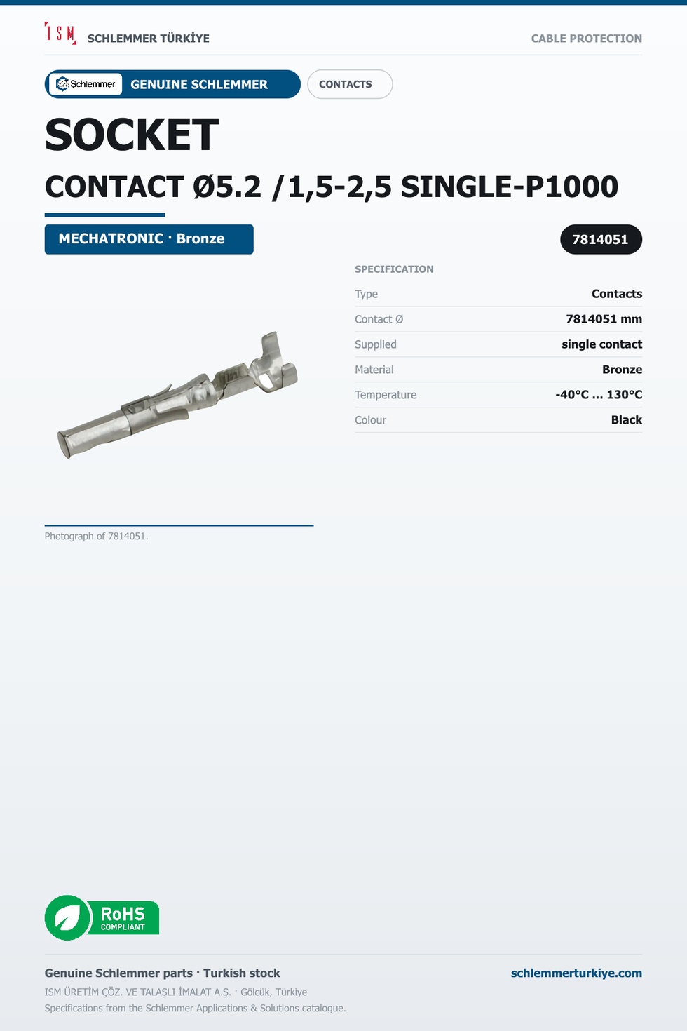 SOCKET CONTACT Ø5.2 /1,5-2,5 SINGLE-P1000