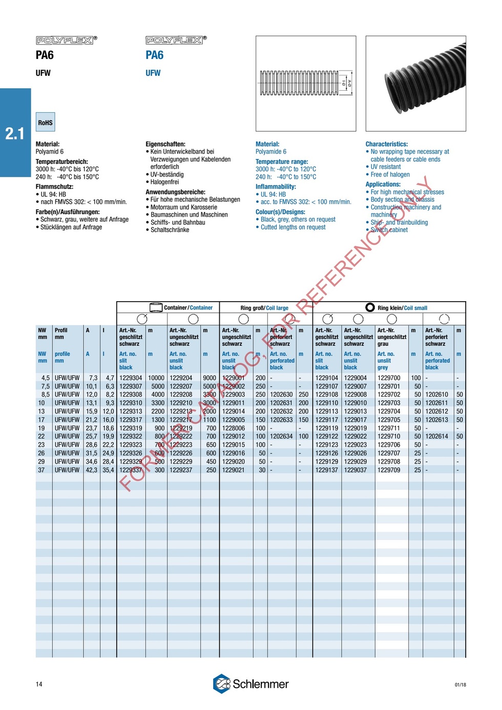 POLYFLEX NW17 UFW PA6 RLX 150 Meters