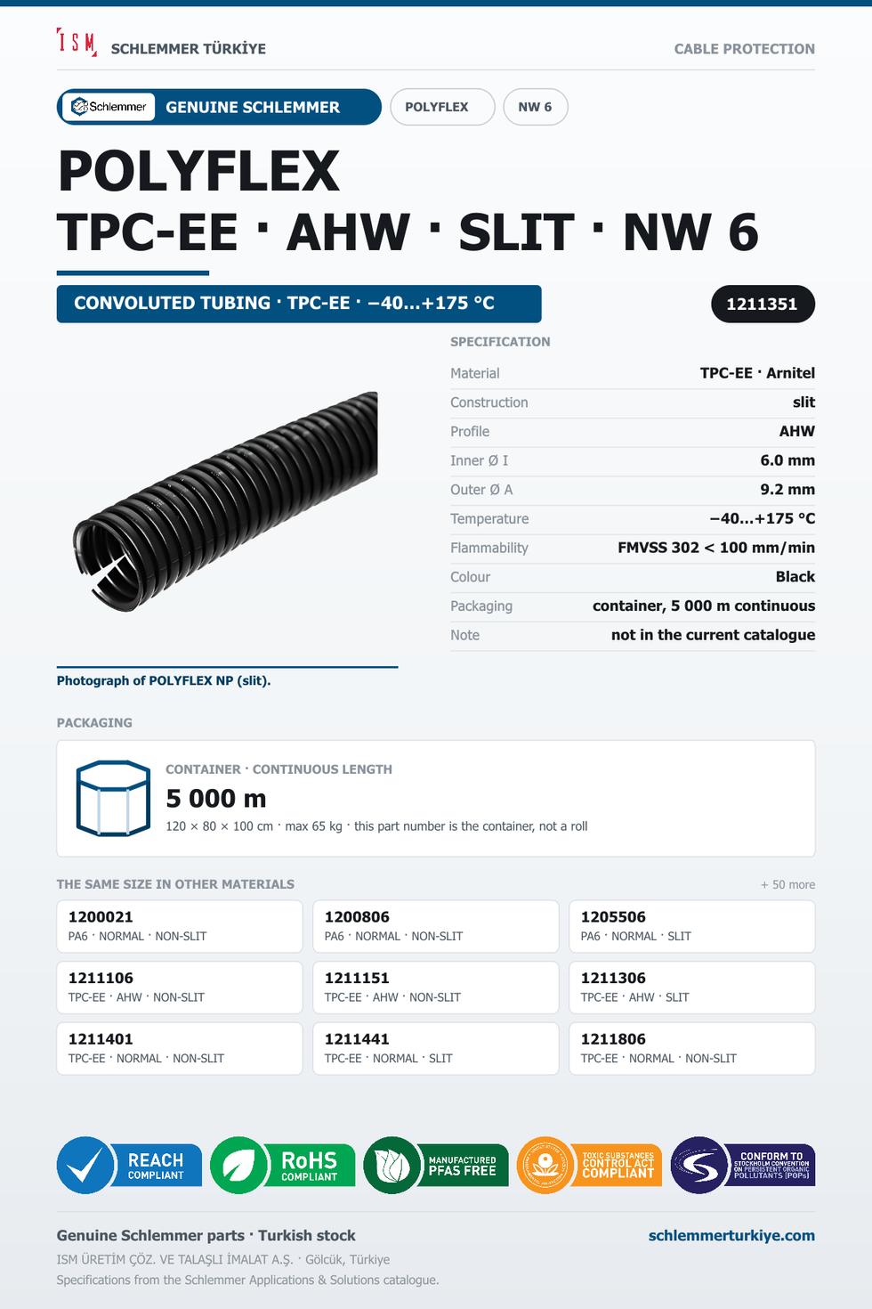 POLYFLEX NW06 AHW SLIT TPC-EE (Arnitel) CTN 5000 Meters