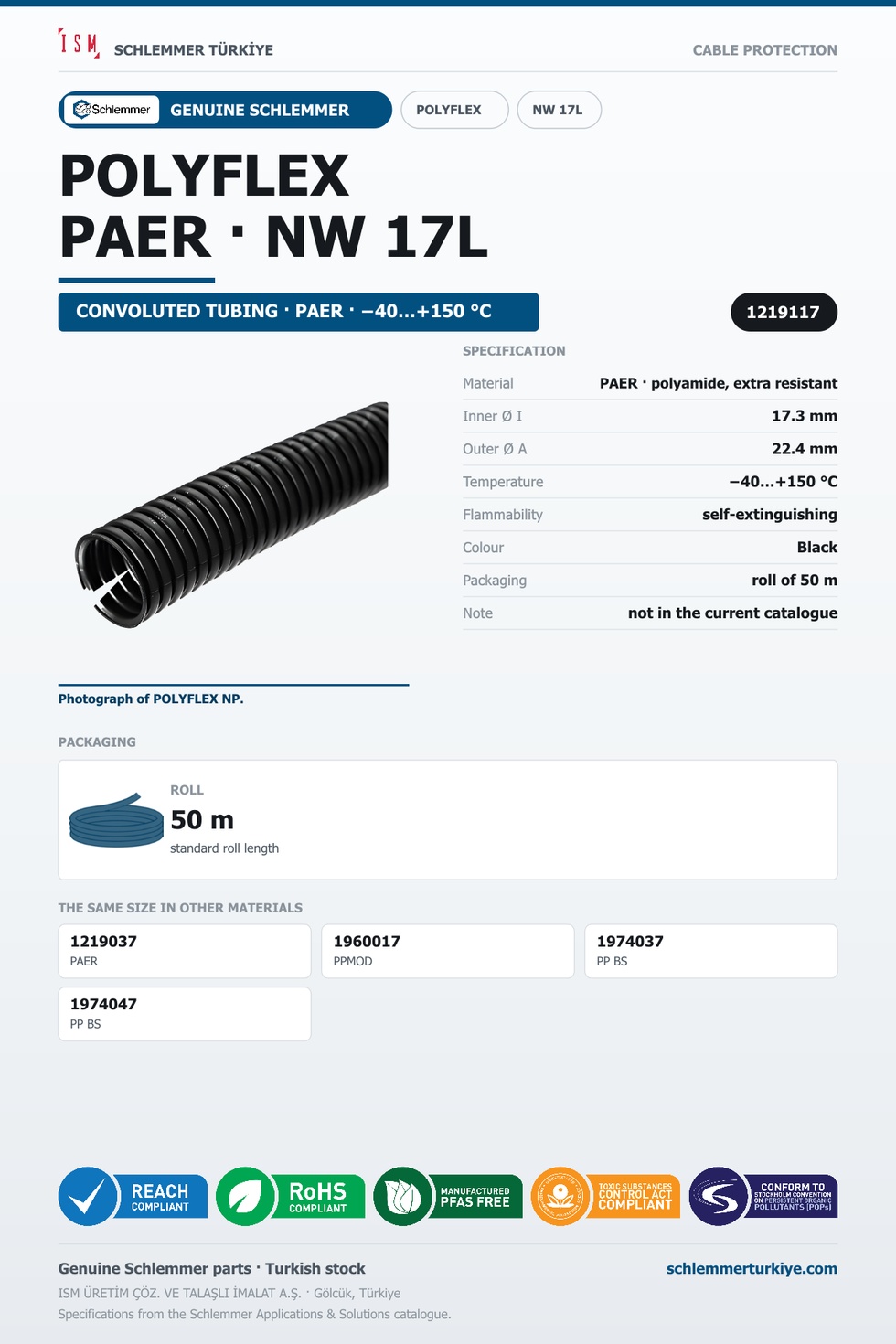 POLYFLEX NW17L PAER RLX 50 Meters