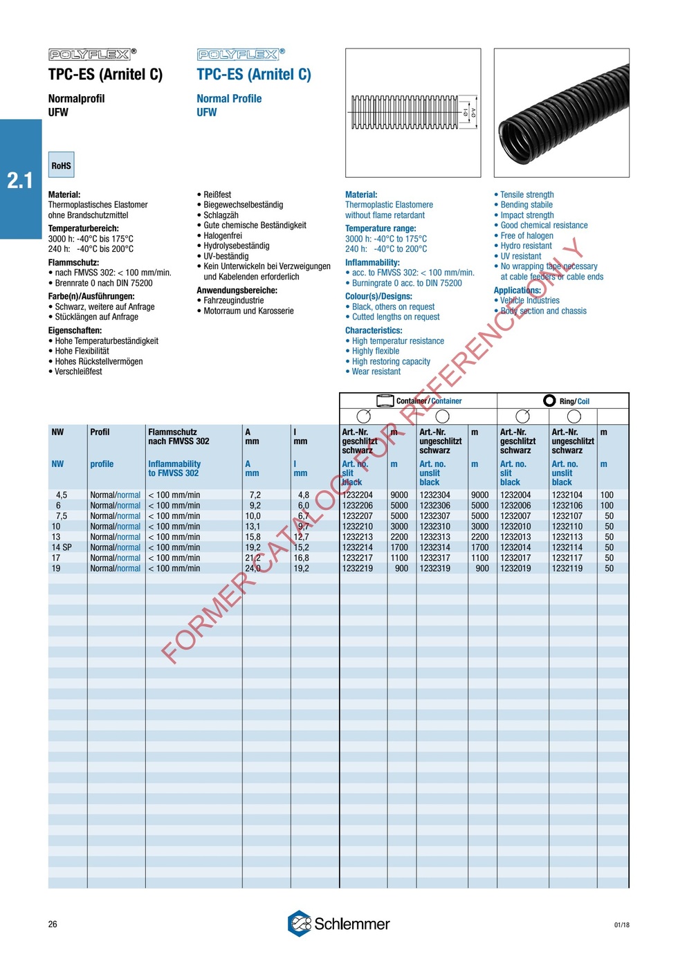 POLYFLEX NW14 NONSLIT TPC-ES CTN 1700 Meters