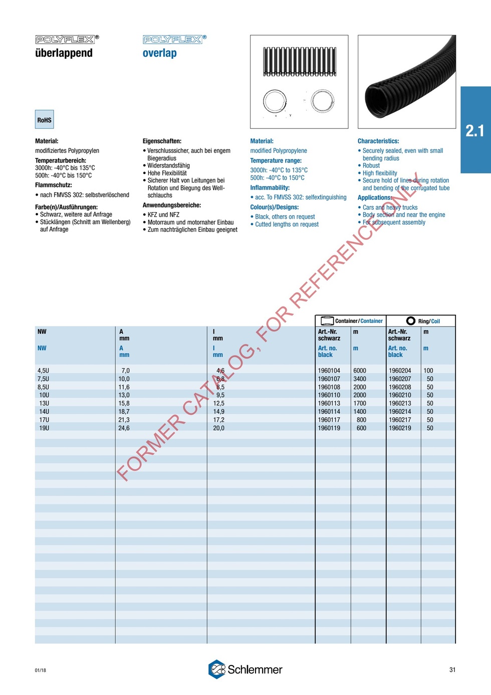 POLYFLEX NW10U PPMOD RLX 2000 Meters