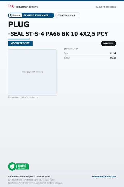 PLUG-SEAL ST-S-4 PA66 BK 10 4X2,5 PCY