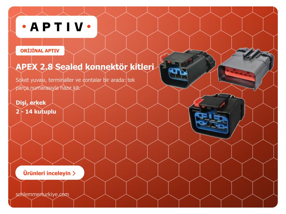 APTIV(R) APEX 2.8 Sealed konnektör kitleri