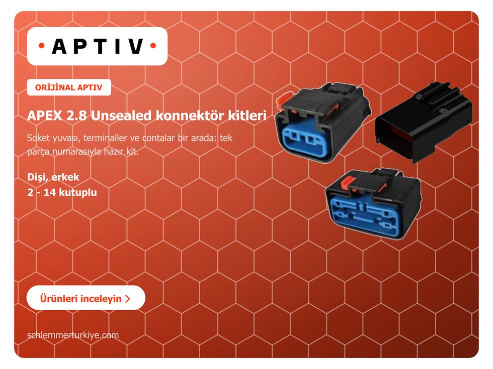 APTIV(R) APEX 2.8 Unsealed konnektör kitleri