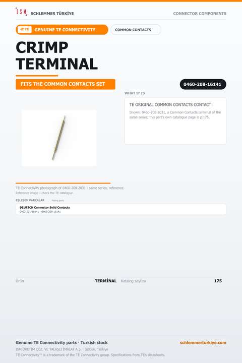 TE ORİJİNAL COMMON CONTACTS TERMİNAL