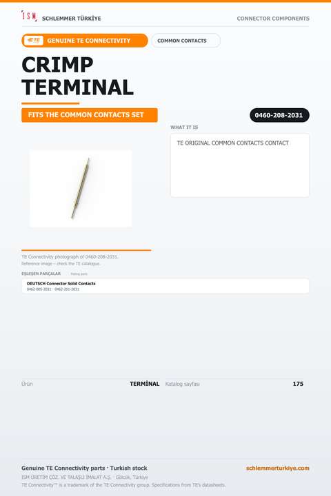 TE ORİJİNAL COMMON CONTACTS TERMİNAL