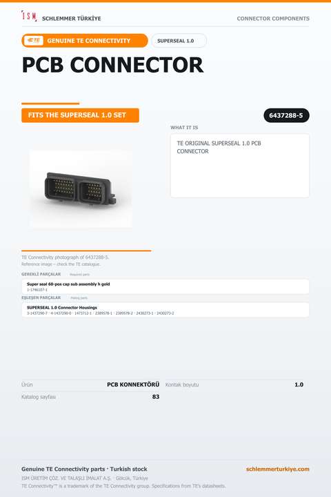 TE ORİJİNAL SUPERSEAL 1.0 PCB KONNEKTÖRÜ