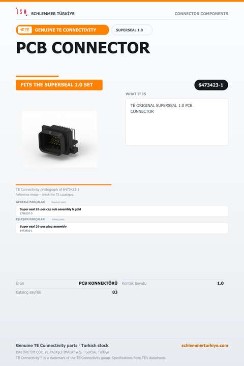 TE ORİJİNAL SUPERSEAL 1.0 PCB KONNEKTÖRÜ