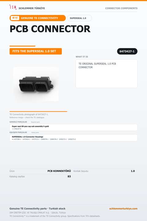 TE ORİJİNAL SUPERSEAL 1.0 PCB KONNEKTÖRÜ
