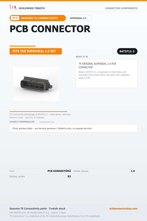 TE ORİJİNAL SUPERSEAL 1.0 PCB KONNEKTÖRÜ