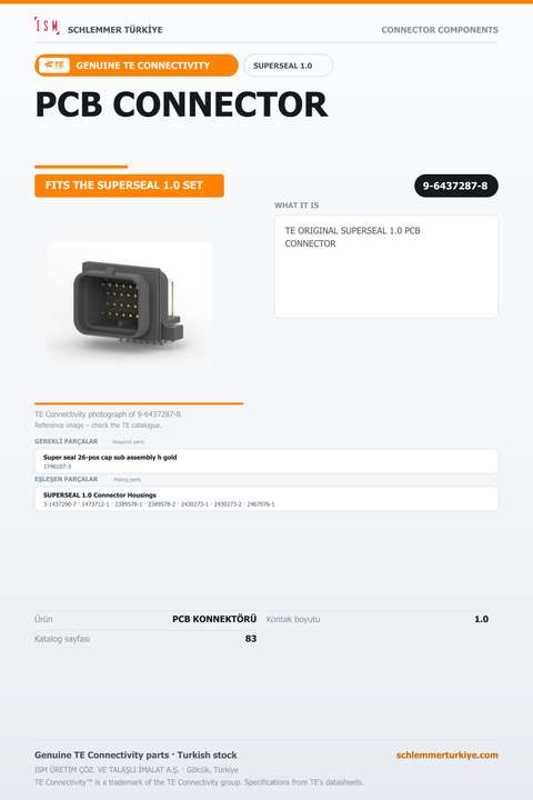 TE ORİJİNAL SUPERSEAL 1.0 PCB KONNEKTÖRÜ