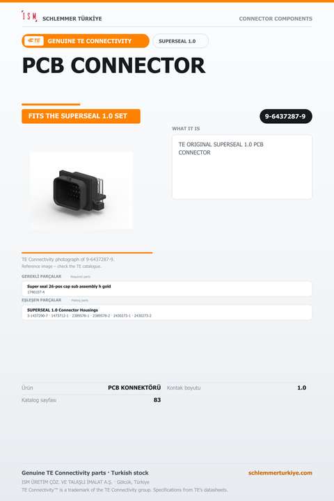 TE ORİJİNAL SUPERSEAL 1.0 PCB KONNEKTÖRÜ