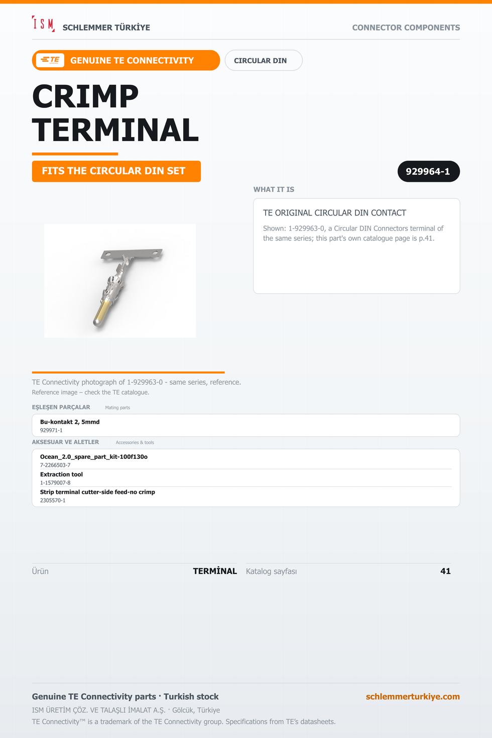 TE ORİJİNAL CIRCULAR DIN TERMİNAL