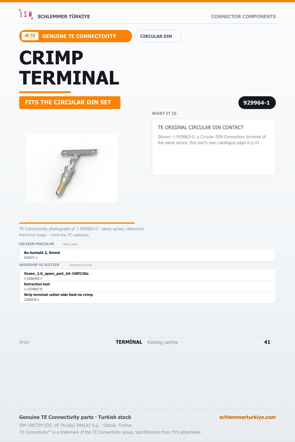 TE ORİJİNAL CIRCULAR DIN TERMİNAL