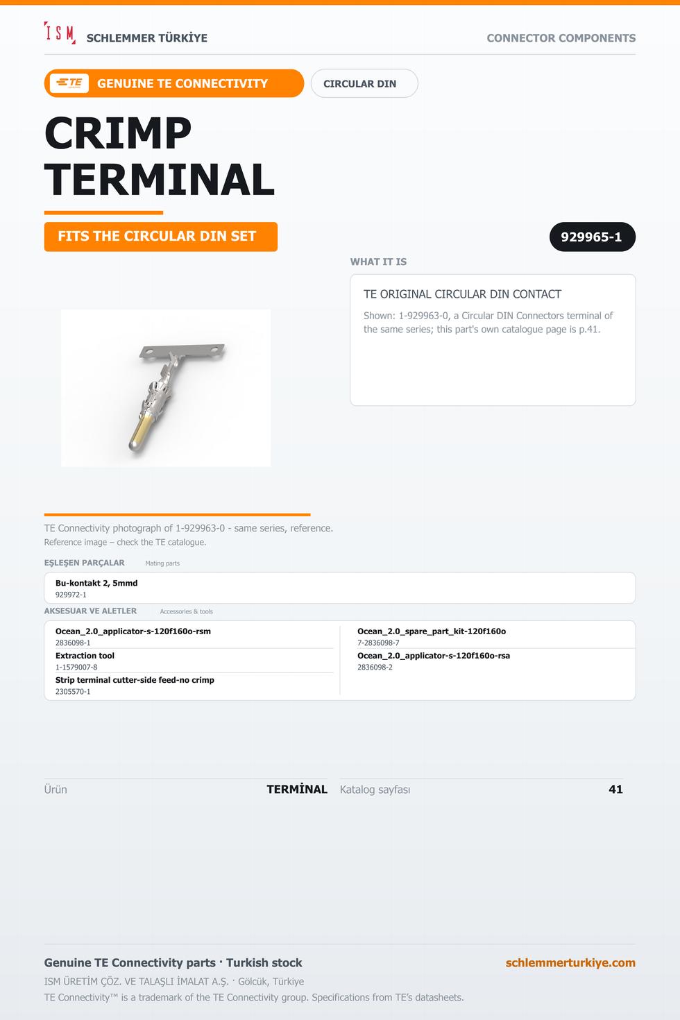 TE ORİJİNAL CIRCULAR DIN TERMİNAL