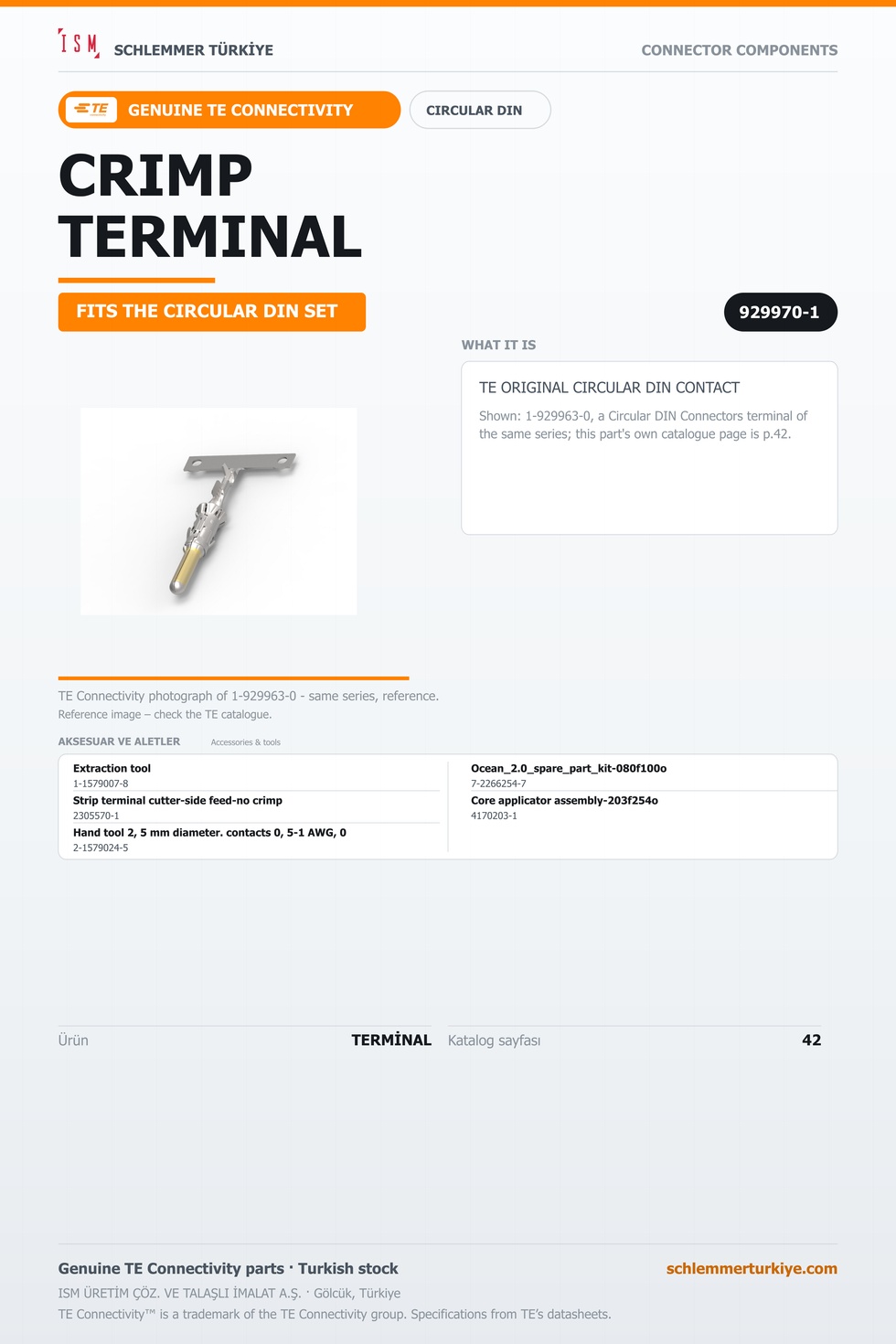 TE ORİJİNAL CIRCULAR DIN TERMİNAL