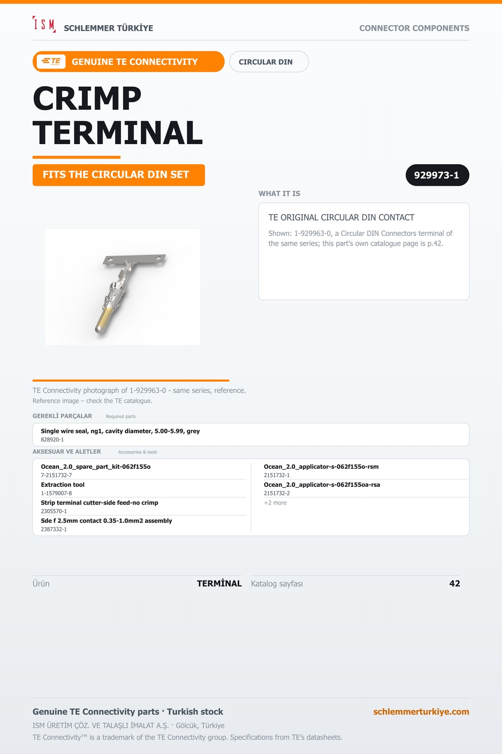 TE ORİJİNAL CIRCULAR DIN TERMİNAL