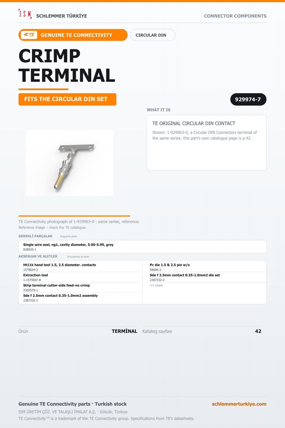 TE ORİJİNAL CIRCULAR DIN TERMİNAL