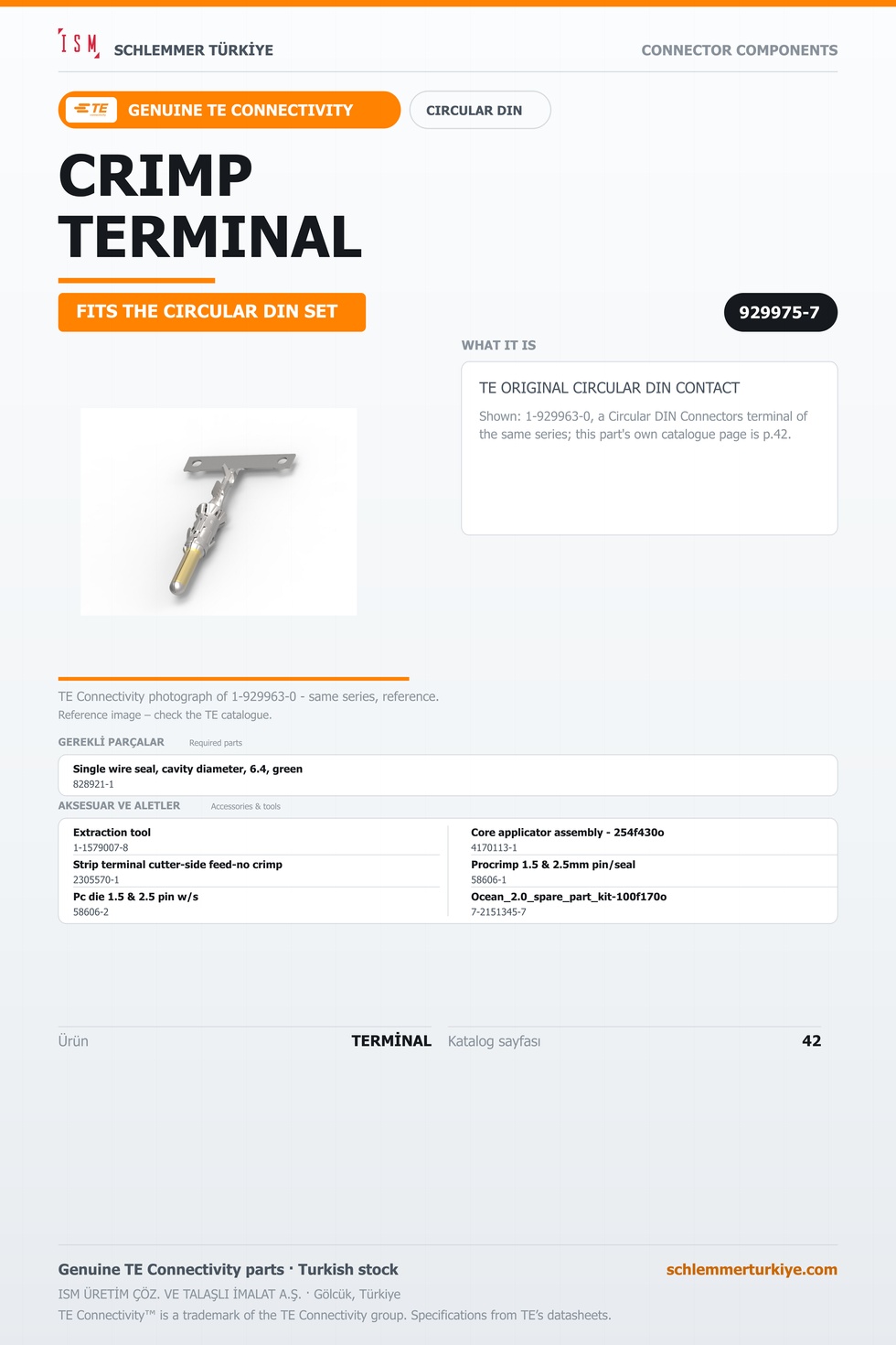 TE ORİJİNAL CIRCULAR DIN TERMİNAL