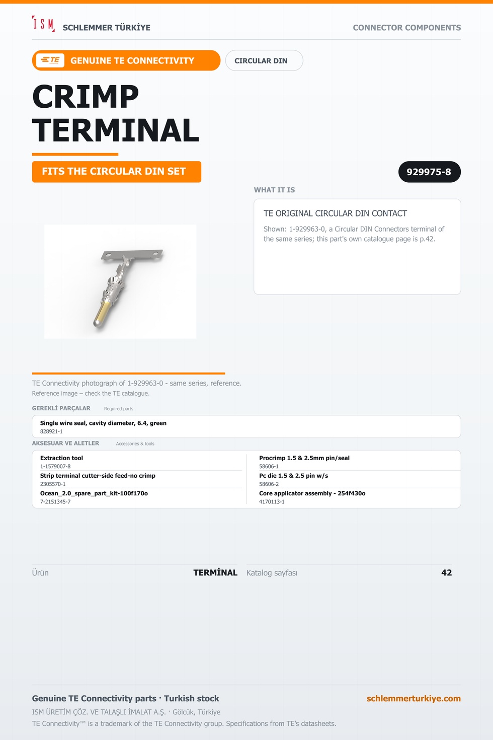 TE ORİJİNAL CIRCULAR DIN TERMİNAL