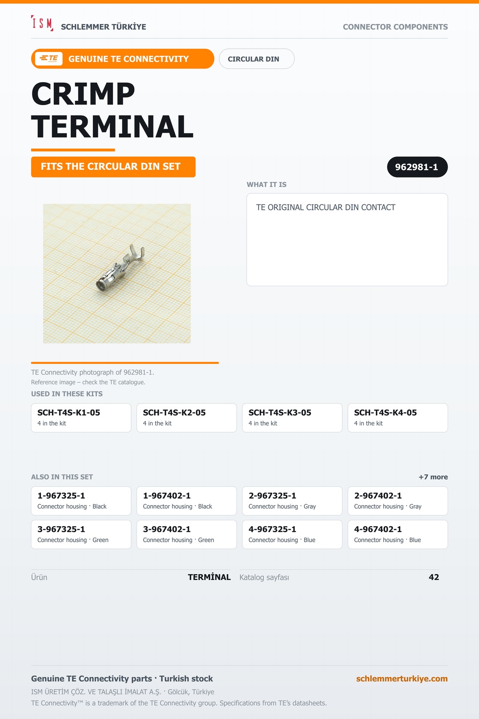 TE ORİJİNAL CIRCULAR DIN TERMİNAL