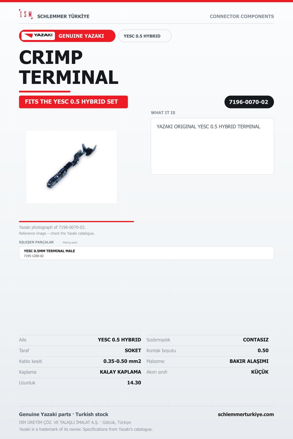 ORİJİNAL YESC 0.5 HYBRID TERMİNAL