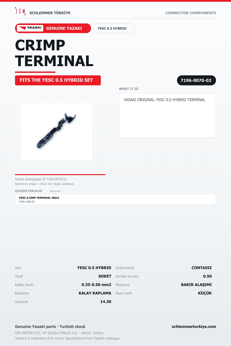 ORİJİNAL YESC 0.5 HYBRID TERMİNAL