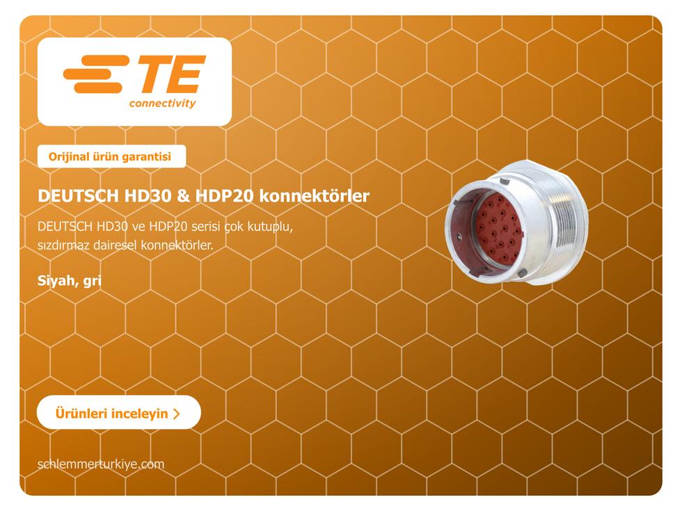 TE CONNECTIVITY(R) DEUTSCH HD30 & HDP20 konnektörler