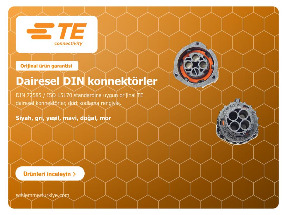 TE CONNECTIVITY(R) Dairesel DIN konnektörler
